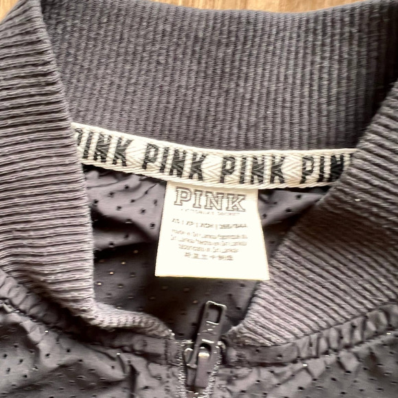 Victoria's Secret Lightweight Black Mesh Zip Up Windbreaker XS - Picture 8 of 8